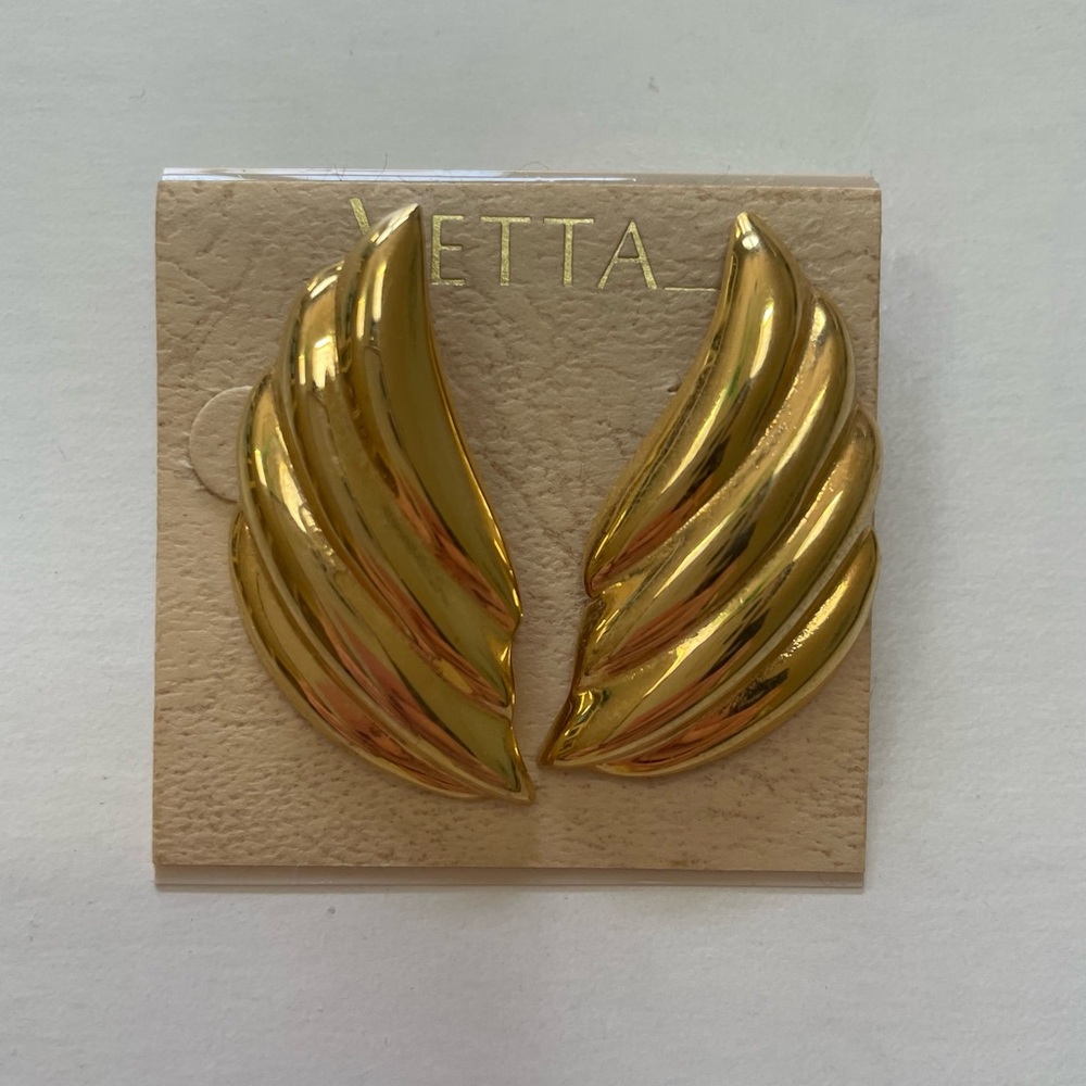 Vintage Gold Statement Earrings